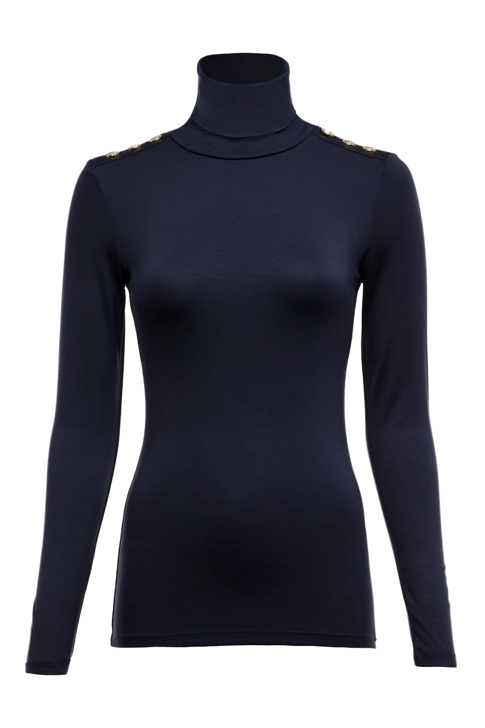 Holland Cooper Tops|Wardrobe Staples-Essential Roll Neck Ink Navy