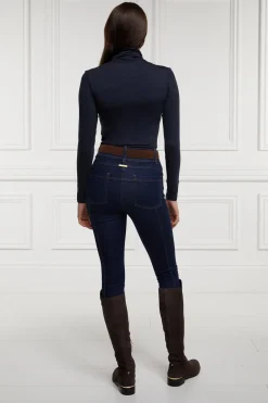 Holland Cooper Tops|Wardrobe Staples-Essential Roll Neck Ink Navy