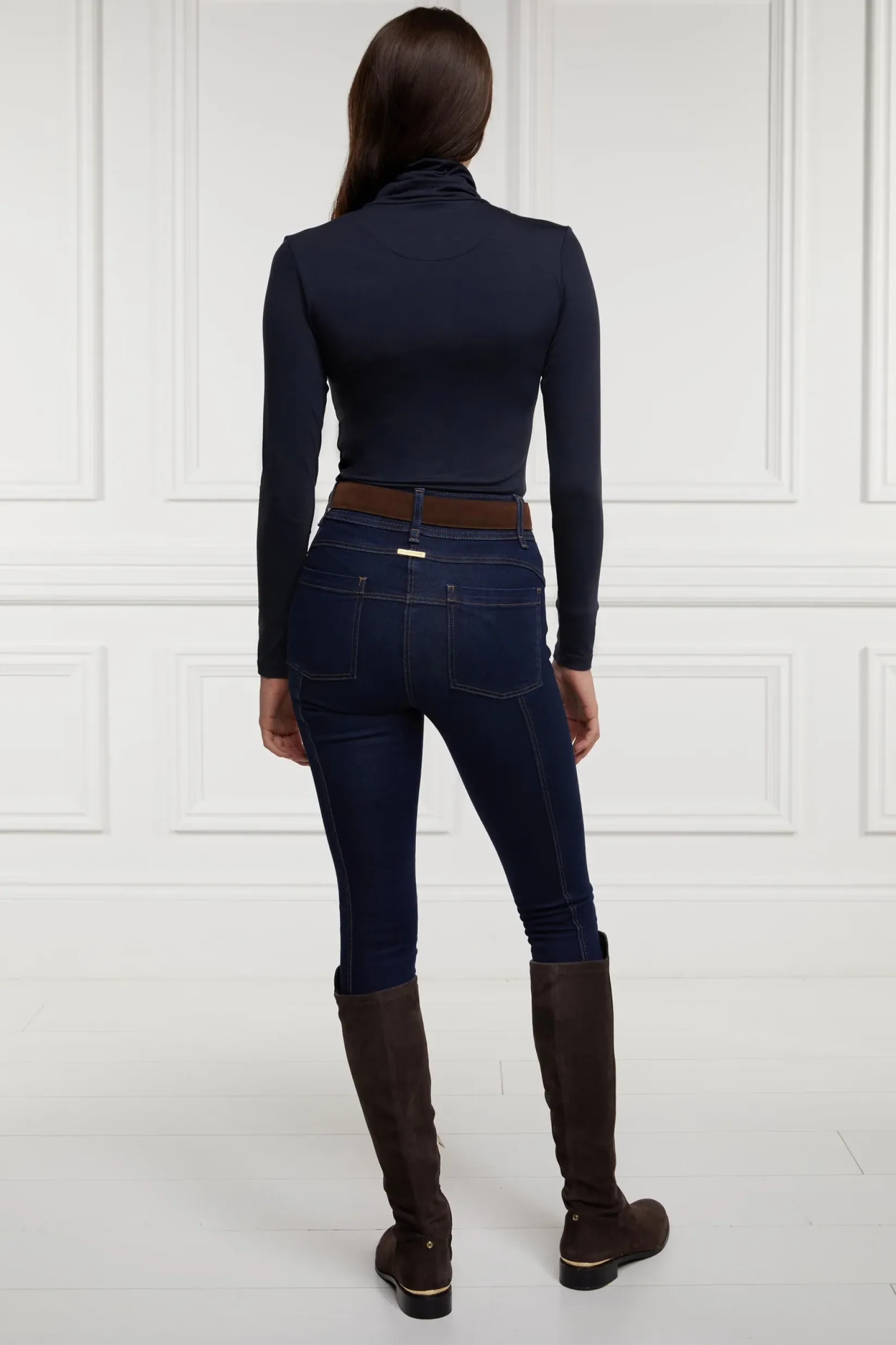 Holland Cooper Tops|Wardrobe Staples-Essential Roll Neck Ink Navy
