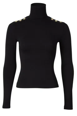 Holland Cooper Tops|Wardrobe Staples-Essential Roll Neck Black