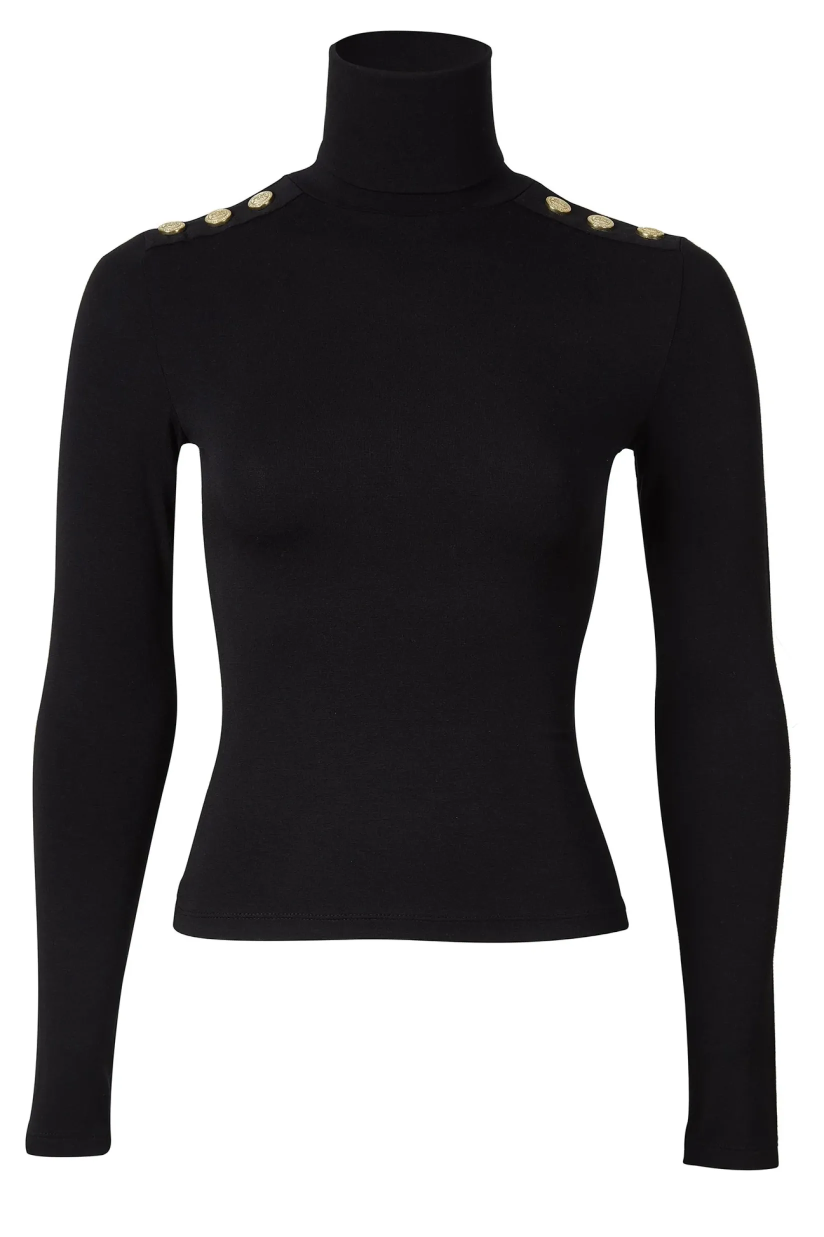 Holland Cooper Tops|Wardrobe Staples-Essential Roll Neck Black