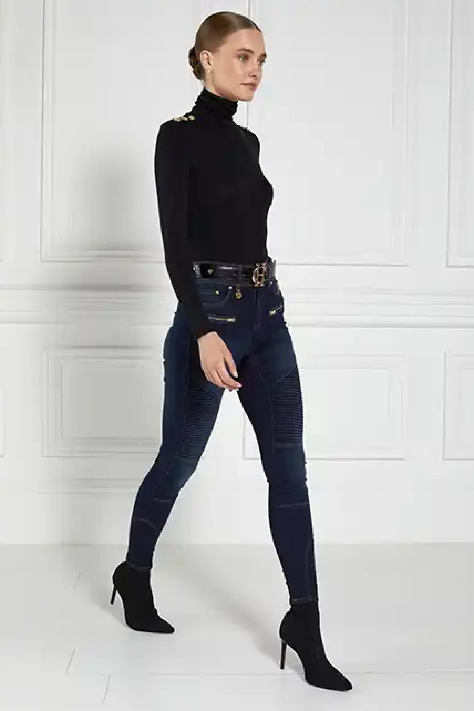 Holland Cooper Tops|Wardrobe Staples-Essential Roll Neck Black