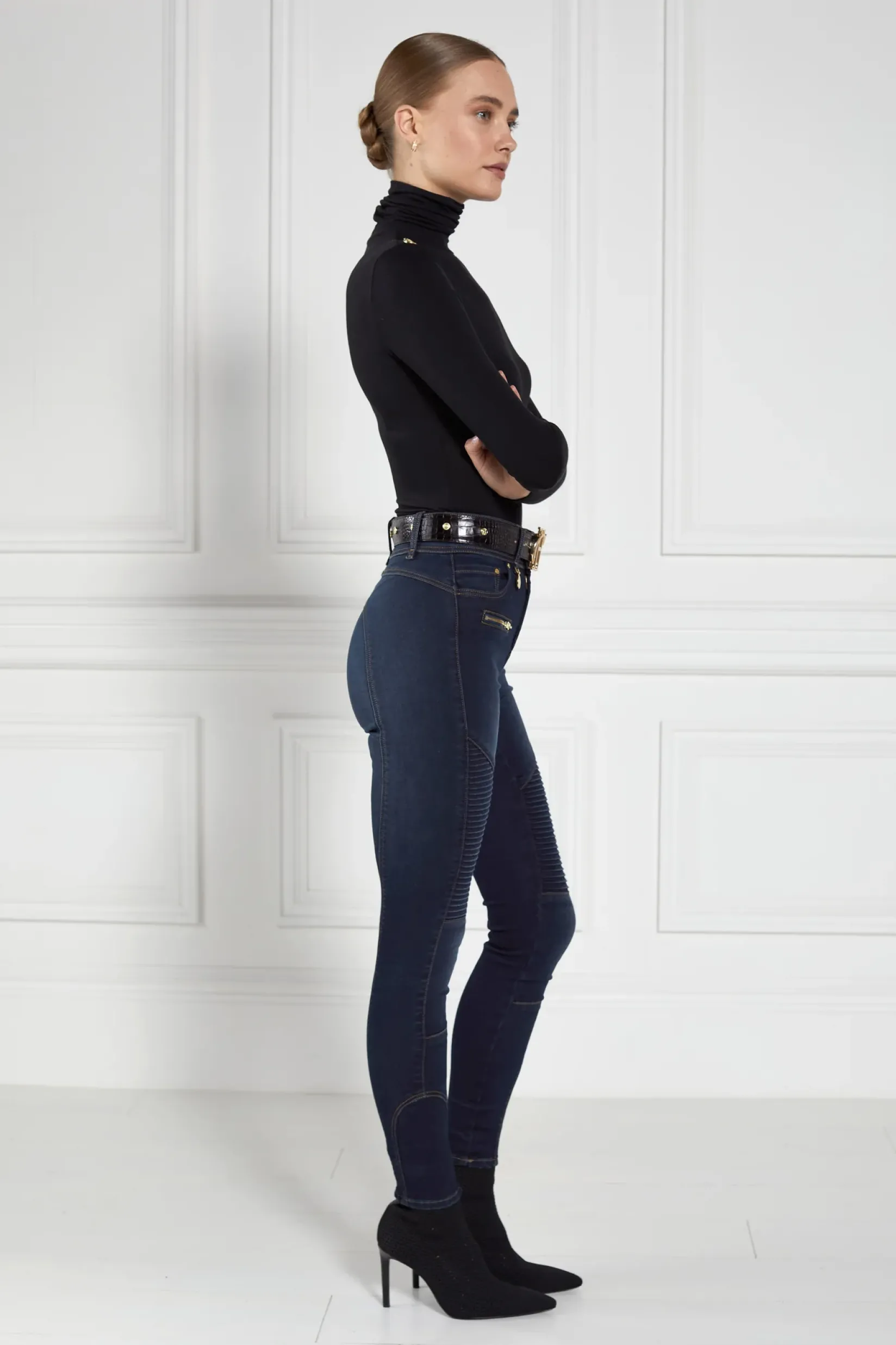 Holland Cooper Tops|Wardrobe Staples-Essential Roll Neck Black