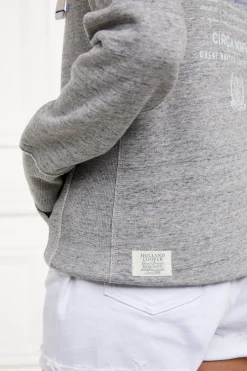 Holland Cooper Hoodies|Casualwear-Events Hoodie Grey Marl