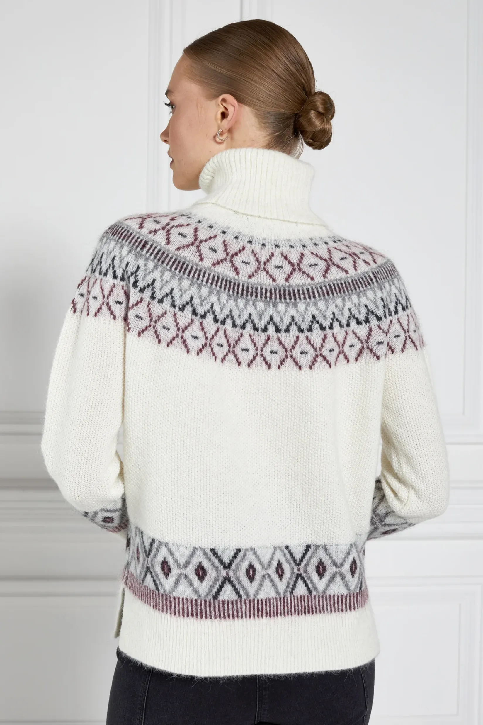 Holland Cooper Knitwear|Après Ski-Fairisle Knit Cream