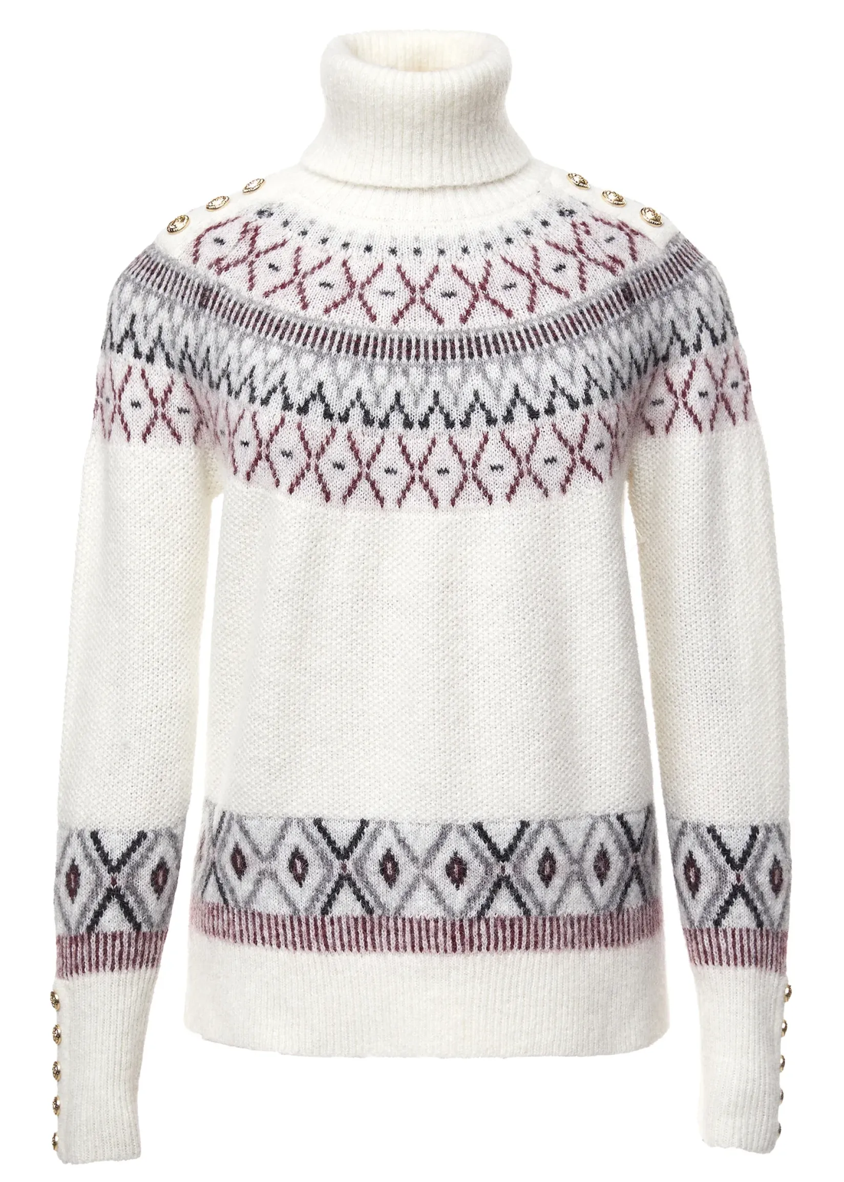 Holland Cooper Knitwear|Après Ski-Fairisle Knit Cream
