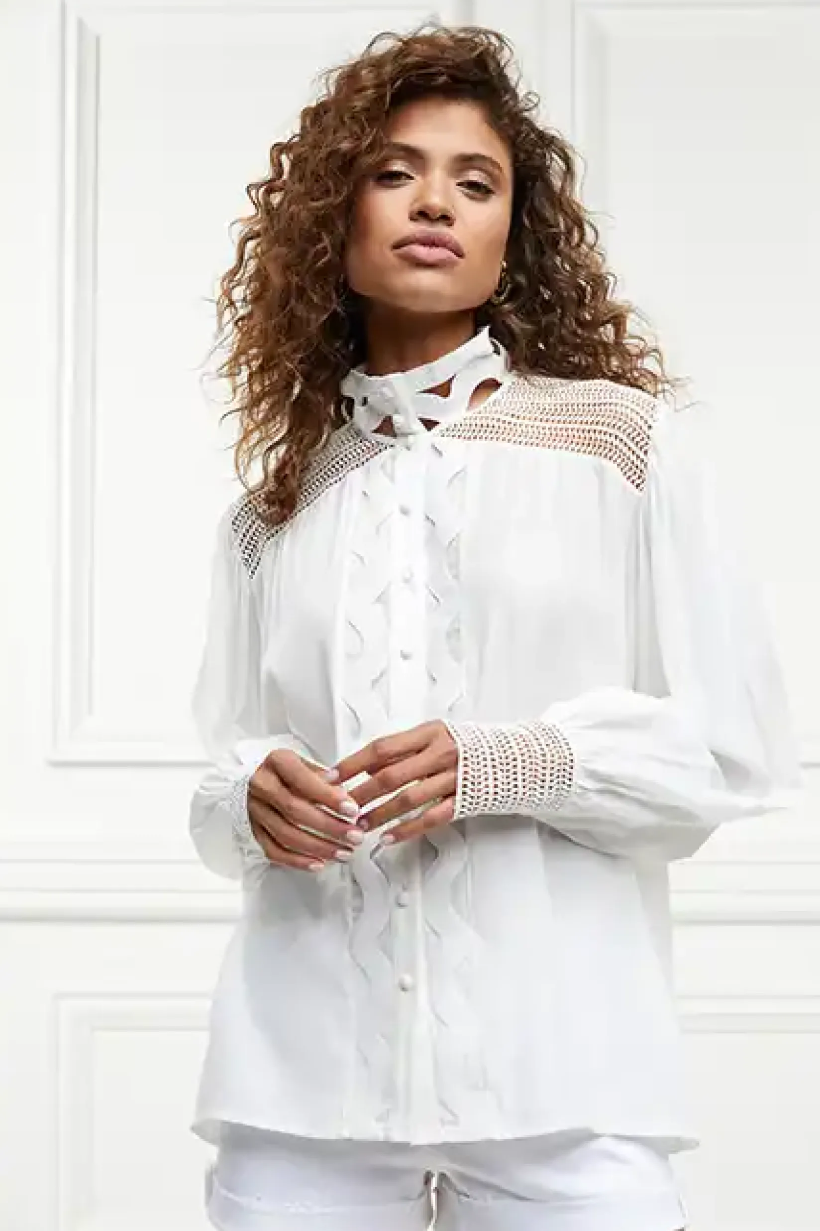 Holland Cooper Shirts & Blouses|Country Collection-Featherton Lace Shirt