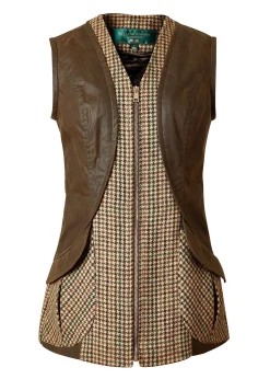 Holland Cooper Gilets-Field Vest Hailes Green Tweed