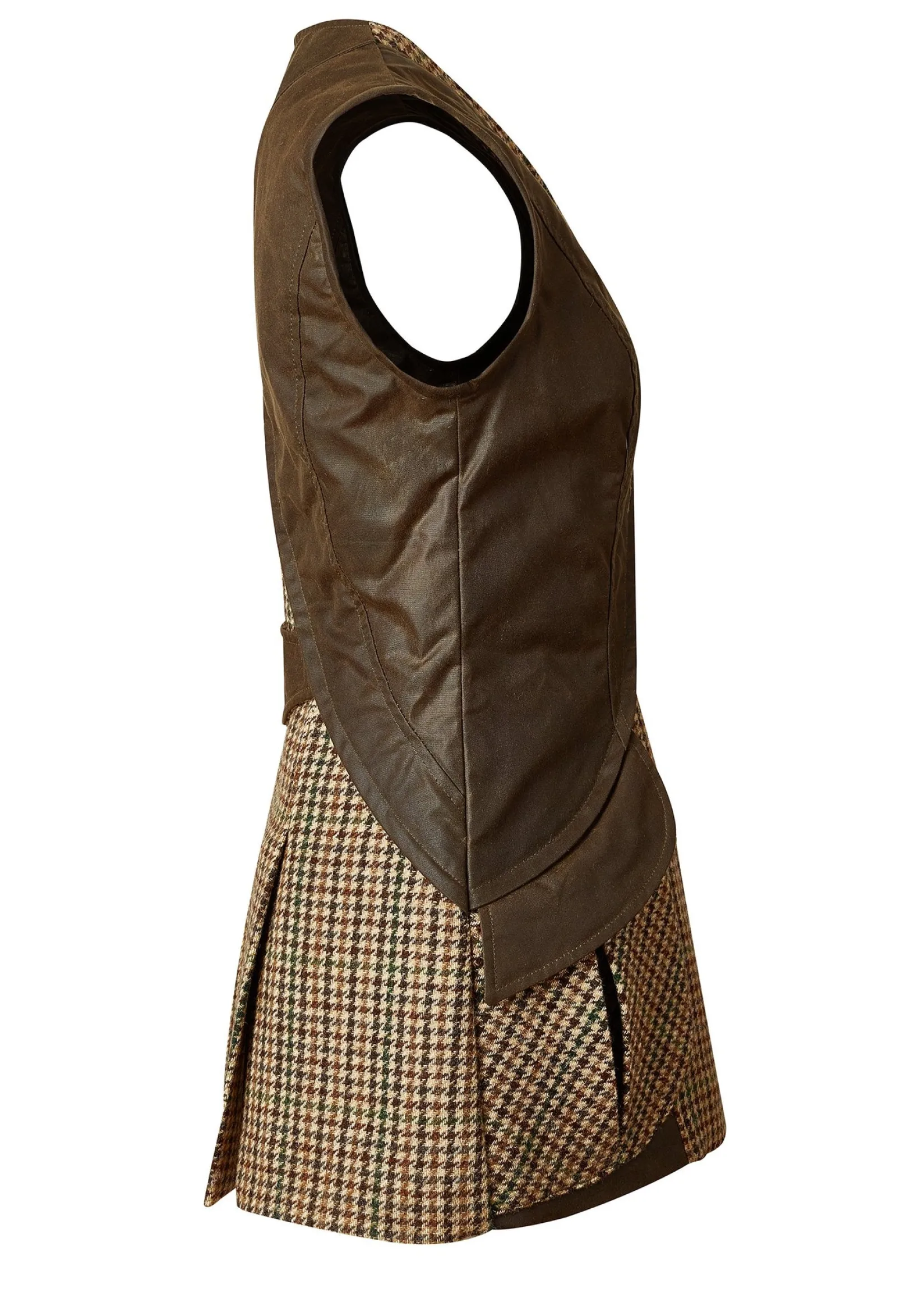 Holland Cooper Gilets-Field Vest Hailes Green Tweed