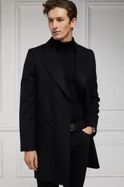 Holland Cooper Gifts For Him|Knitwear-Fine Roll Neck Knit Black