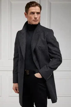 Holland Cooper Gifts For Him|Knitwear-Fine Roll Neck Knit Charcoal