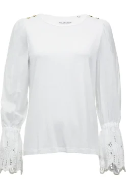 Holland Cooper Gifts For Her|Shirts & Blouses-Francesca Jersey Blouse White