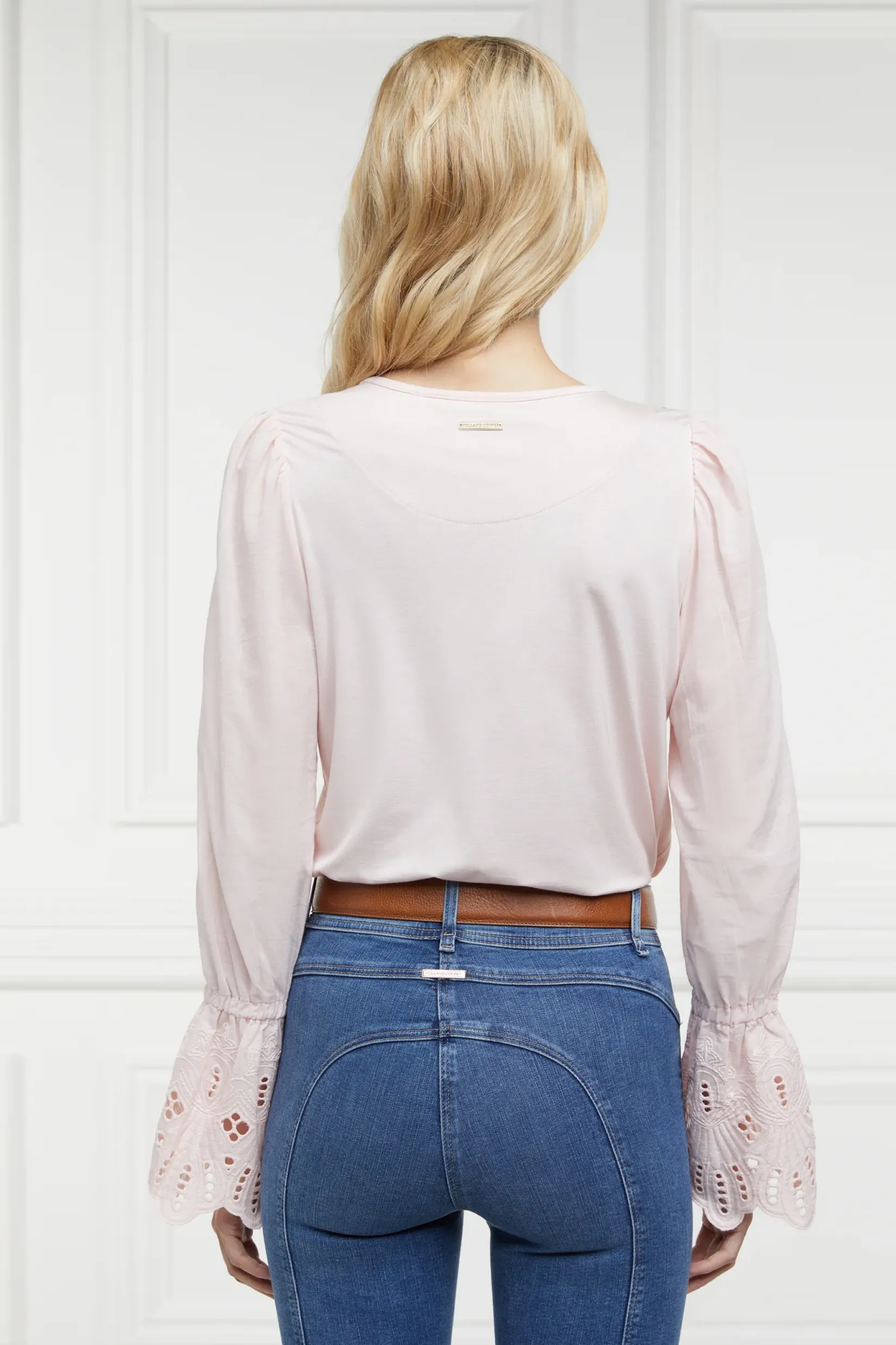 Holland Cooper Shirts & Blouses|Shop By Product-Francesca Jersey Blouse Palest Pink