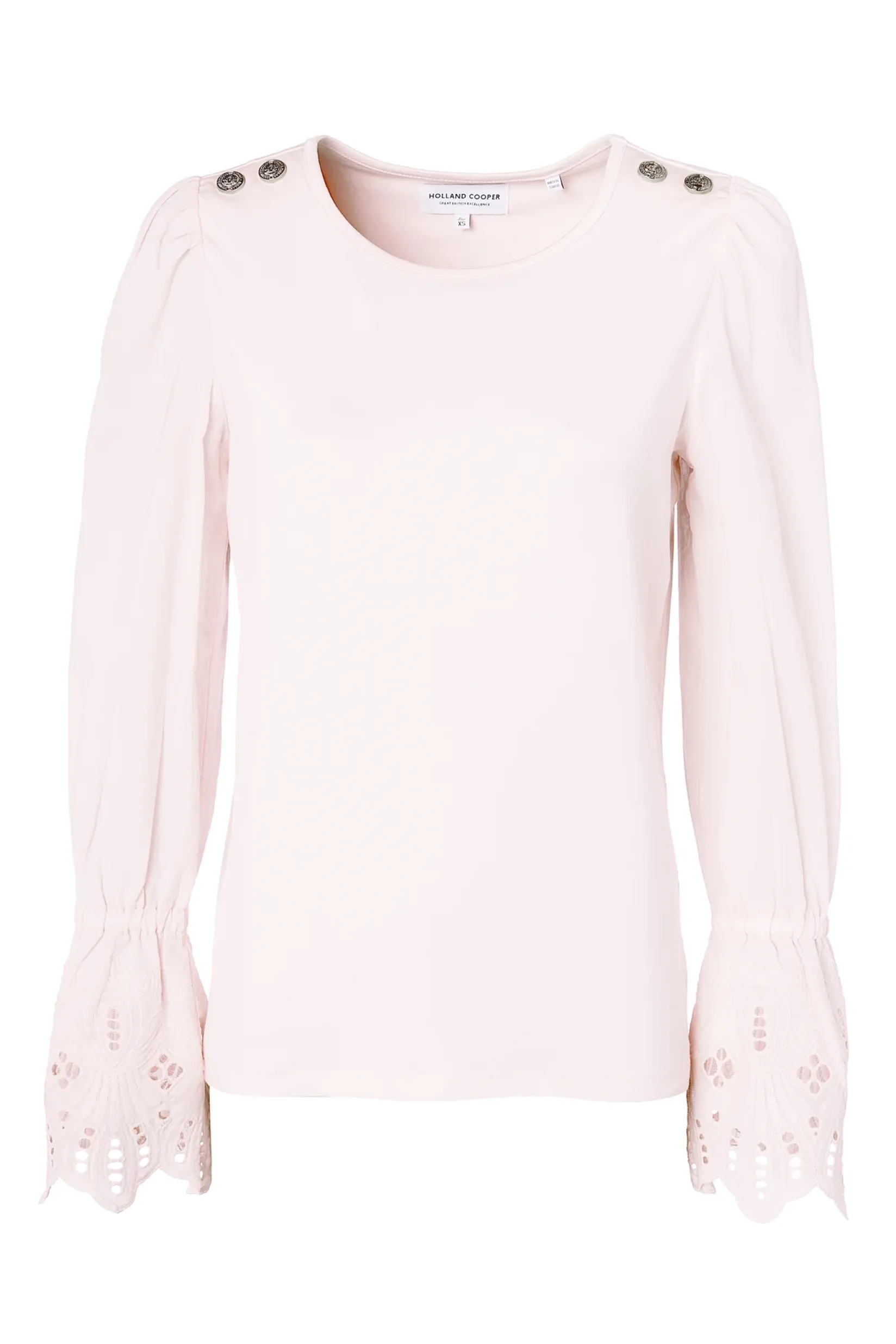 Holland Cooper Shirts & Blouses|Shop By Product-Francesca Jersey Blouse Palest Pink