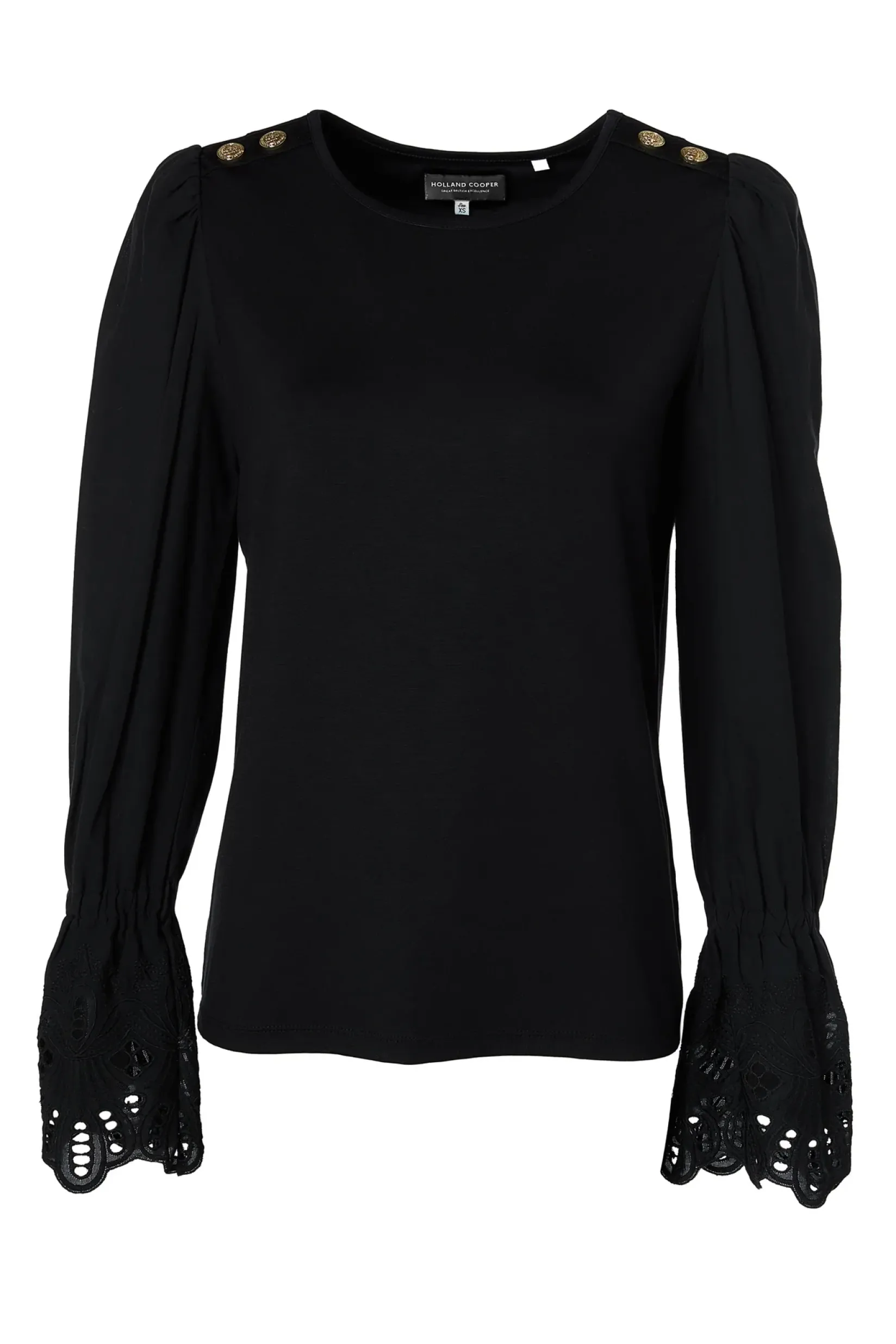 Holland Cooper Shirts & Blouses|Shop By Product-Francesca Jersey Blouse Black