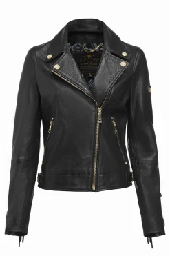 Holland Cooper Jackets-Fringed Leather Biker Jacket