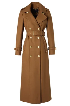 Holland Cooper Gifts For Her|Trench Coats-Full Length Chelsea Trench Coat Dark Camel