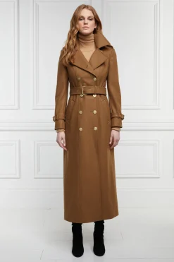 Holland Cooper Gifts For Her|Trench Coats-Full Length Chelsea Trench Coat Dark Camel