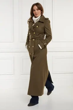 Holland Cooper Trench Coats|Coats-Full Length Chelsea Trench Coat Khaki