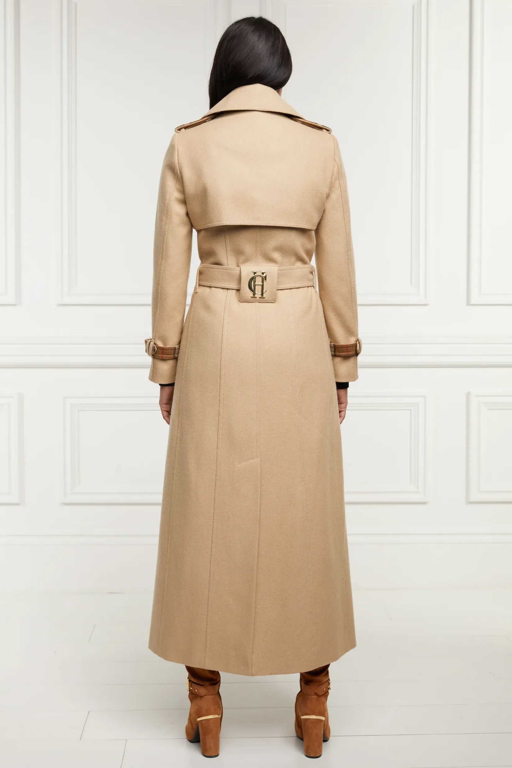 Holland Cooper Trench Coats|Coats-Full Length Chelsea Trench Coat Camel