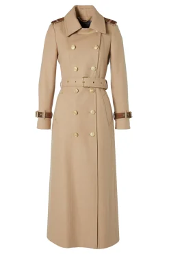 Holland Cooper Trench Coats|Coats-Full Length Chelsea Trench Coat Camel