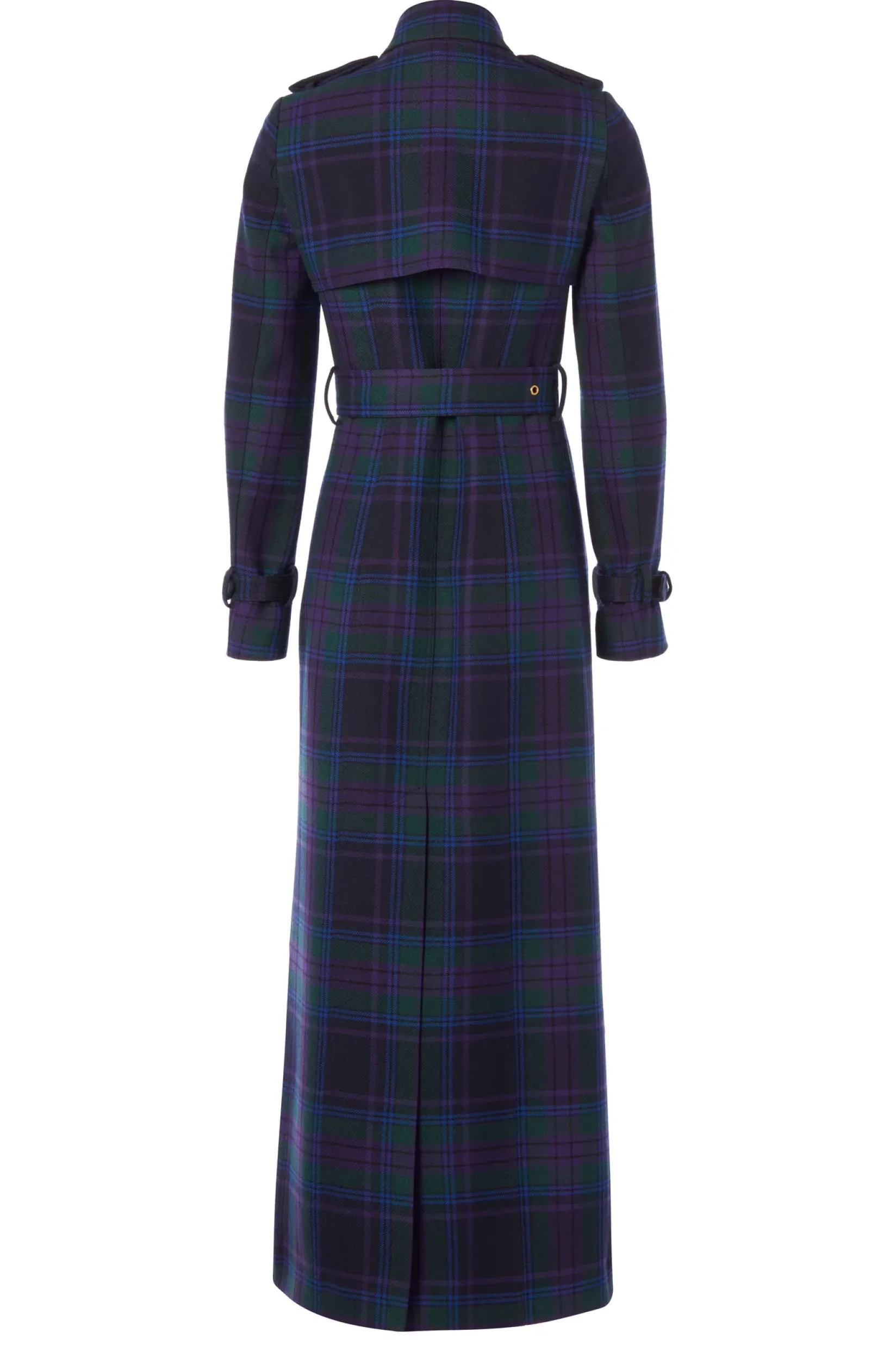 Holland Cooper Coats|In Stock Tailoring-Full Length Marlborough Trench Coat Heather Tartan