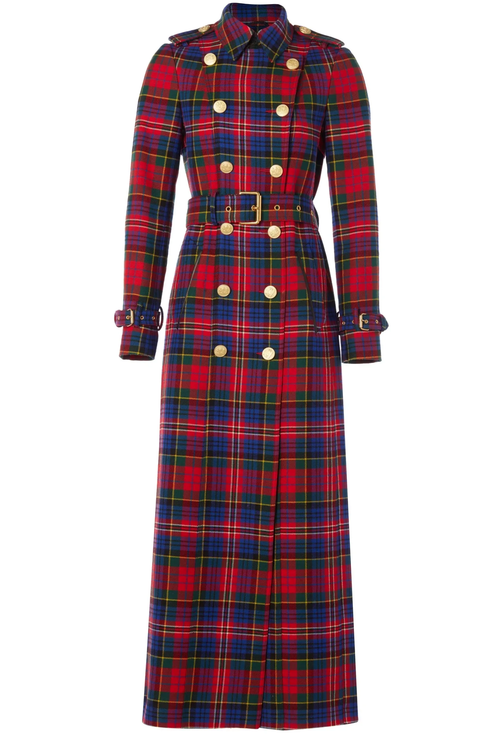 Holland Cooper Coats|In Stock Tailoring-Full Length Marlborough Trench Coat Macpherson Tartan