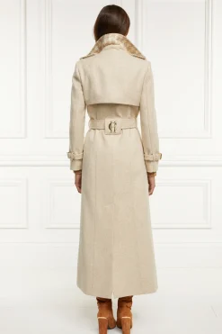 Holland Cooper Trench Coats|Coats-Full Length Marlborough Trench Coat Biscuit
