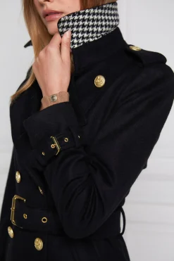Holland Cooper Trench Coats|Coats-Full Length Marlborough Trench Coat Soft Black