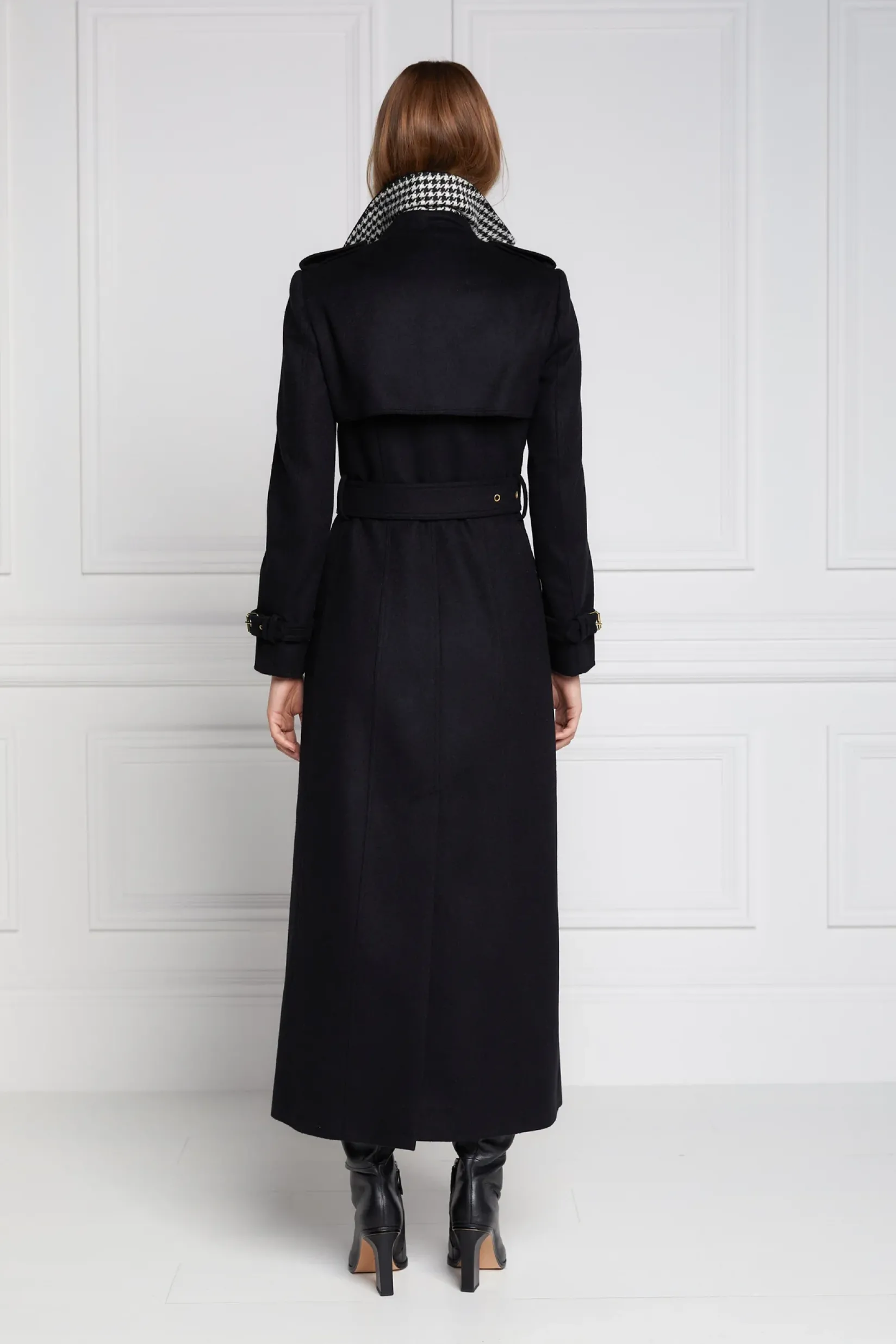 Holland Cooper Trench Coats|Coats-Full Length Marlborough Trench Coat Soft Black