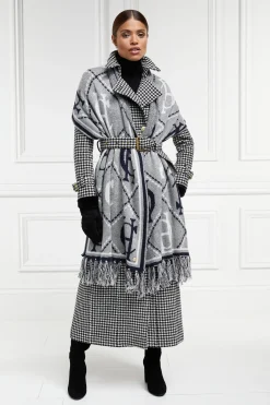 Holland Cooper Trench Coats|Coats-Full Length Marlborough Trench Coat Houndstooth