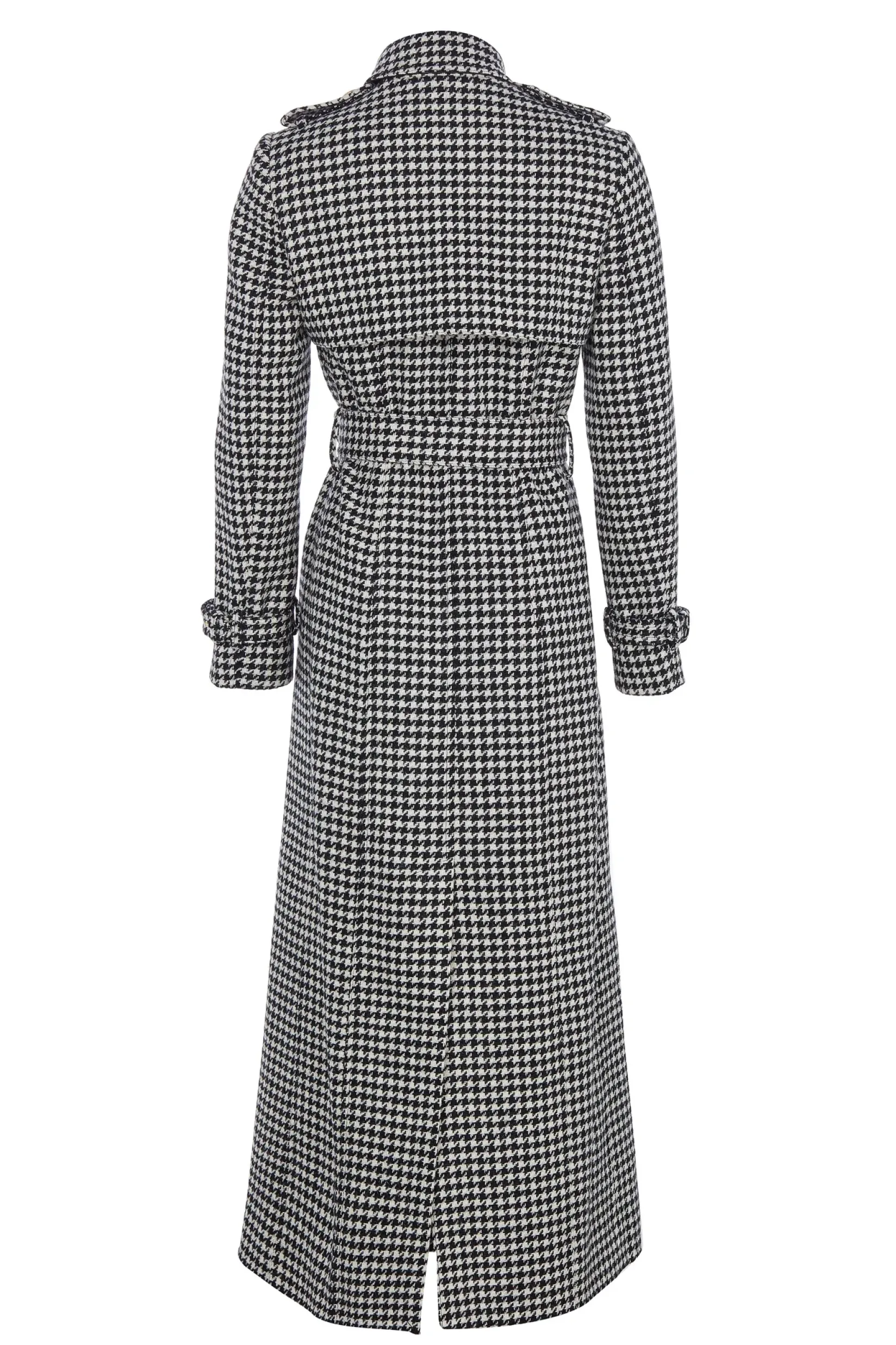 Holland Cooper Trench Coats|Coats-Full Length Marlborough Trench Coat Houndstooth