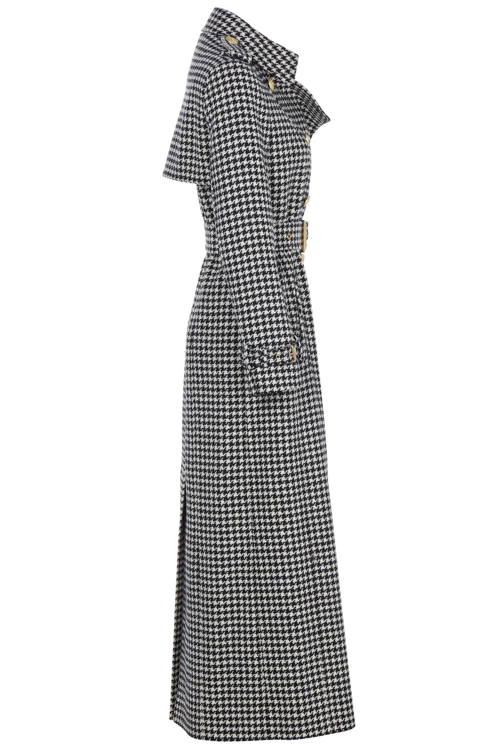 Holland Cooper Trench Coats|Coats-Full Length Marlborough Trench Coat Houndstooth