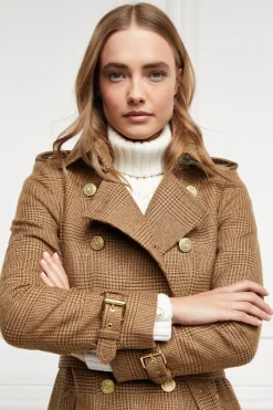 Holland Cooper Trench Coats|Coats-Full Length Marlborough Trench Coat Tawny