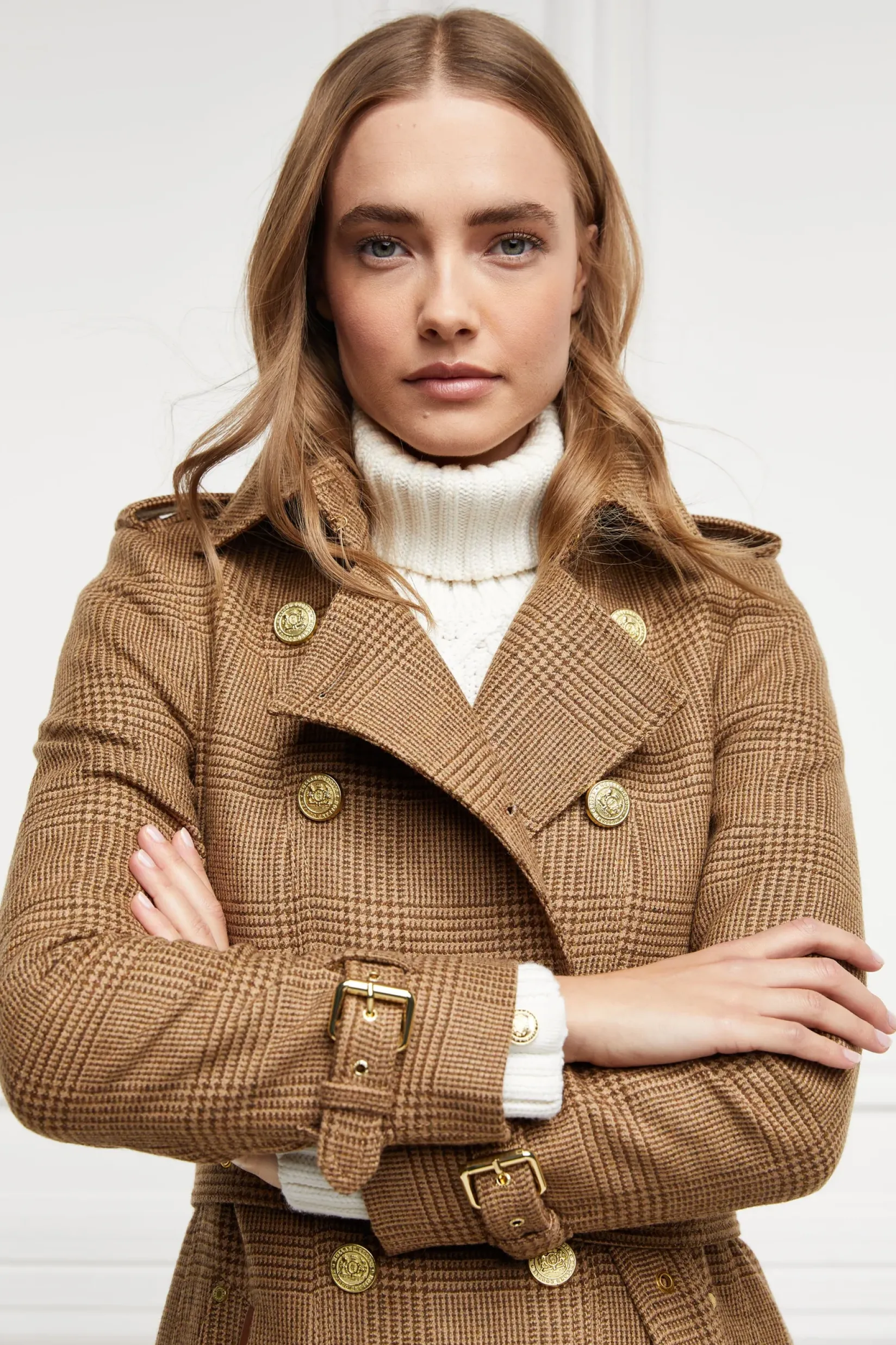Holland Cooper Trench Coats|Coats-Full Length Marlborough Trench Coat Tawny