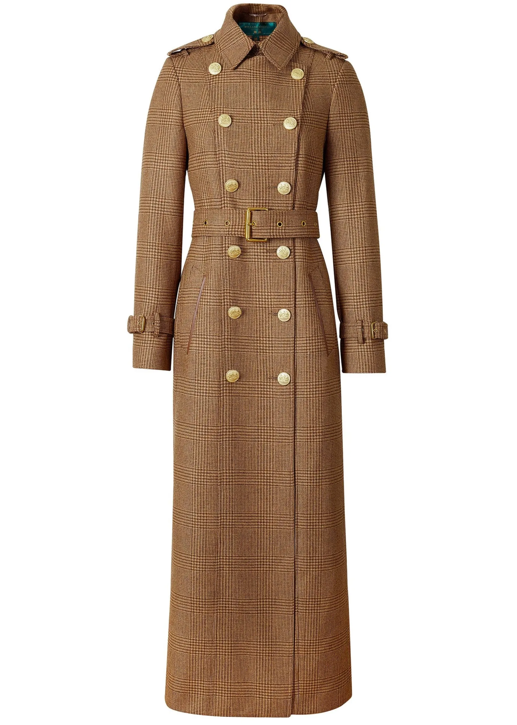 Holland Cooper Trench Coats|Coats-Full Length Marlborough Trench Coat Tawny
