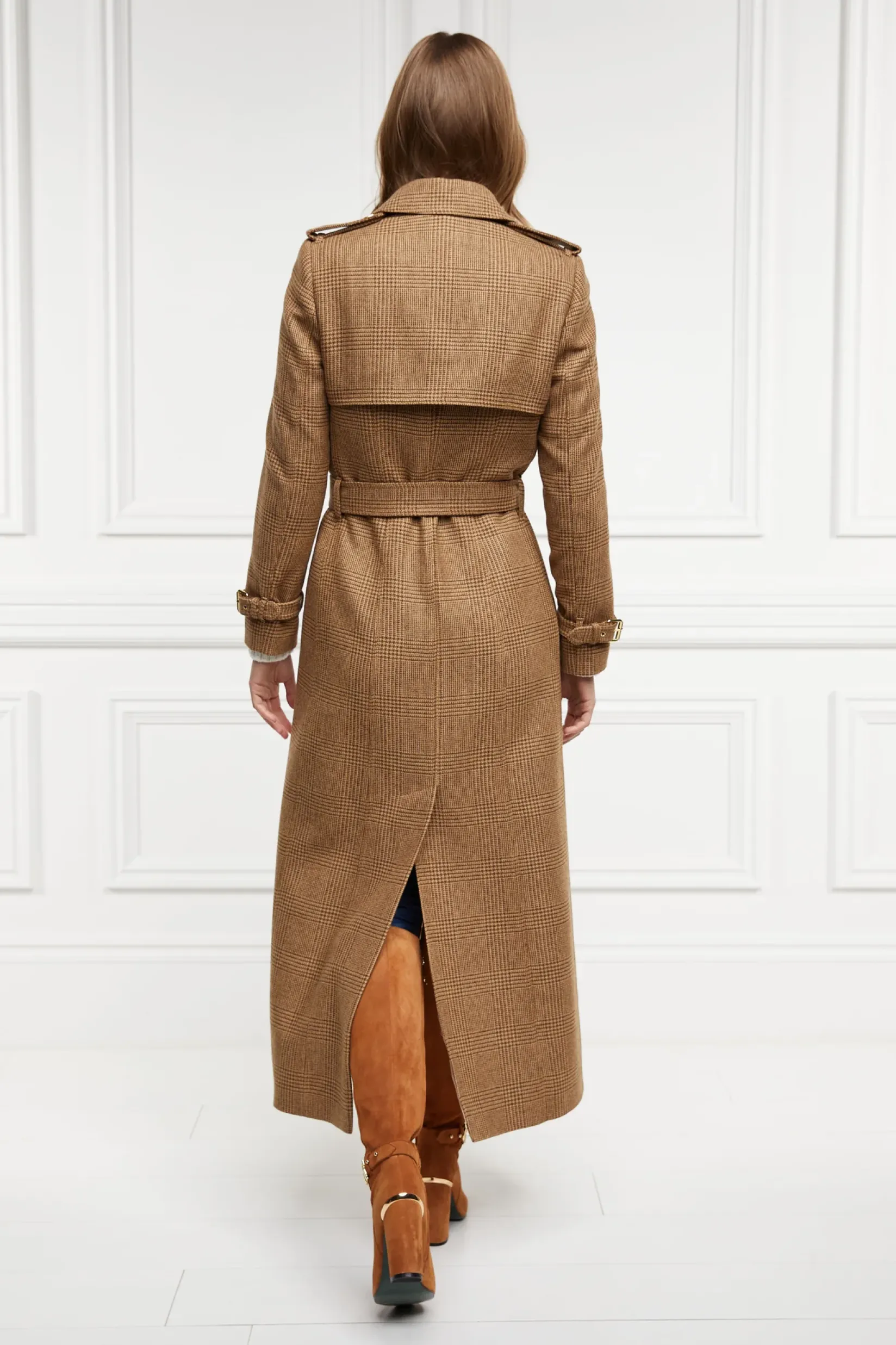 Holland Cooper Trench Coats|Coats-Full Length Marlborough Trench Coat Tawny
