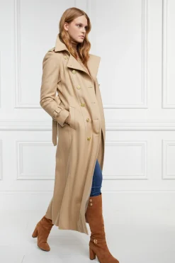 Holland Cooper Trench Coats|In Stock Tailoring-Full Length Marlborough Trench Coat Camel