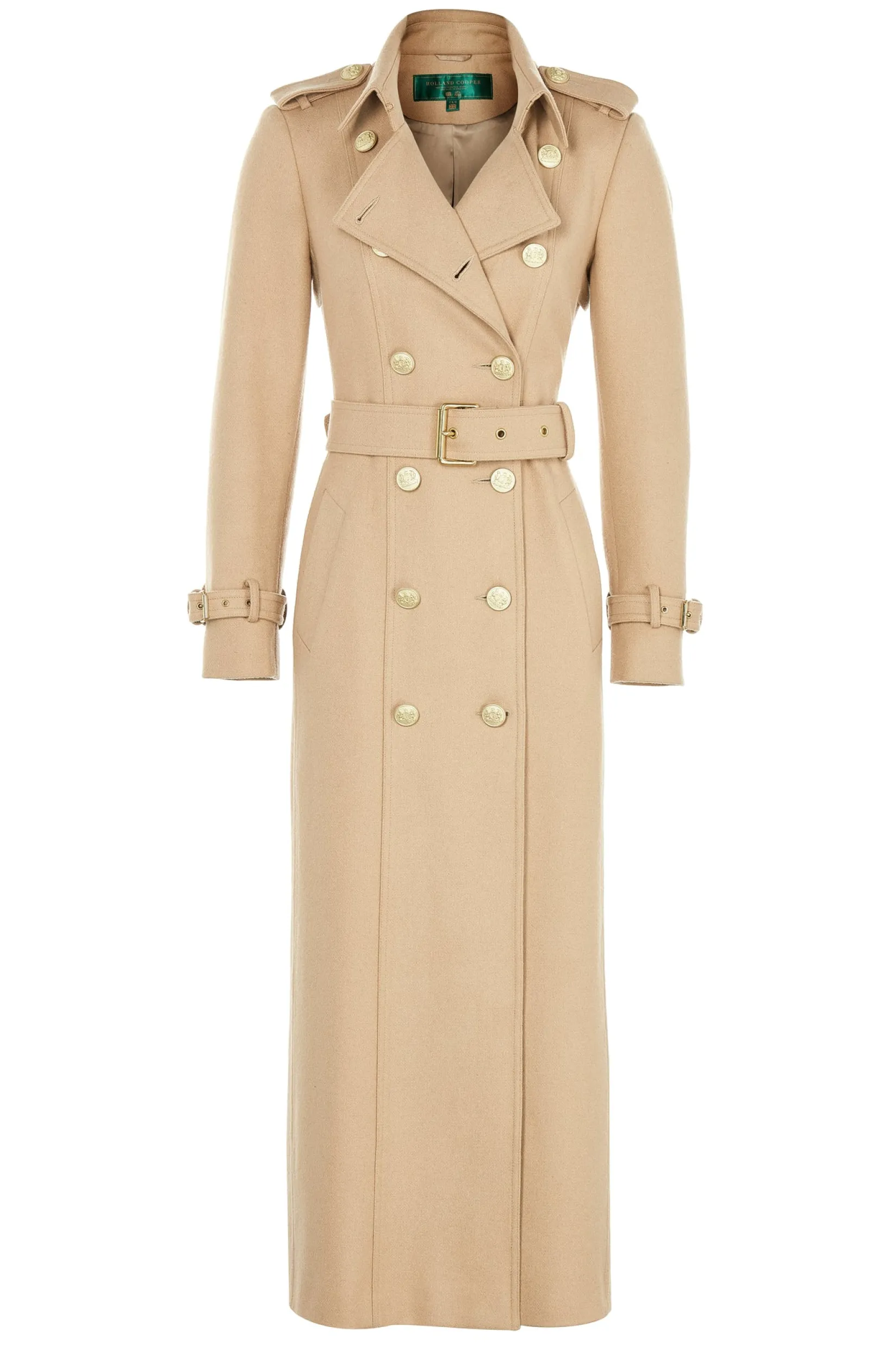 Holland Cooper Trench Coats|In Stock Tailoring-Full Length Marlborough Trench Coat Camel
