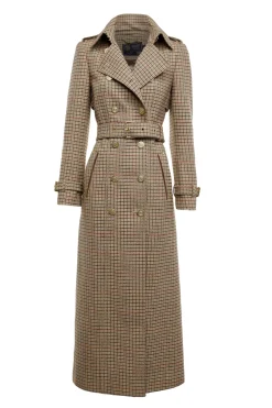 Holland Cooper Trench Coats|Country Collection-Full Length Marlborough Trench Coat Charlton Tweed