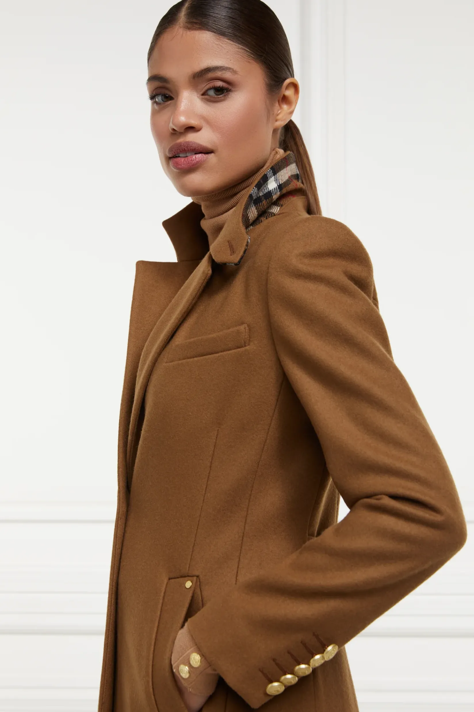Holland Cooper Coats|In Stock Tailoring-Full Length Regency Coat Dark Camel