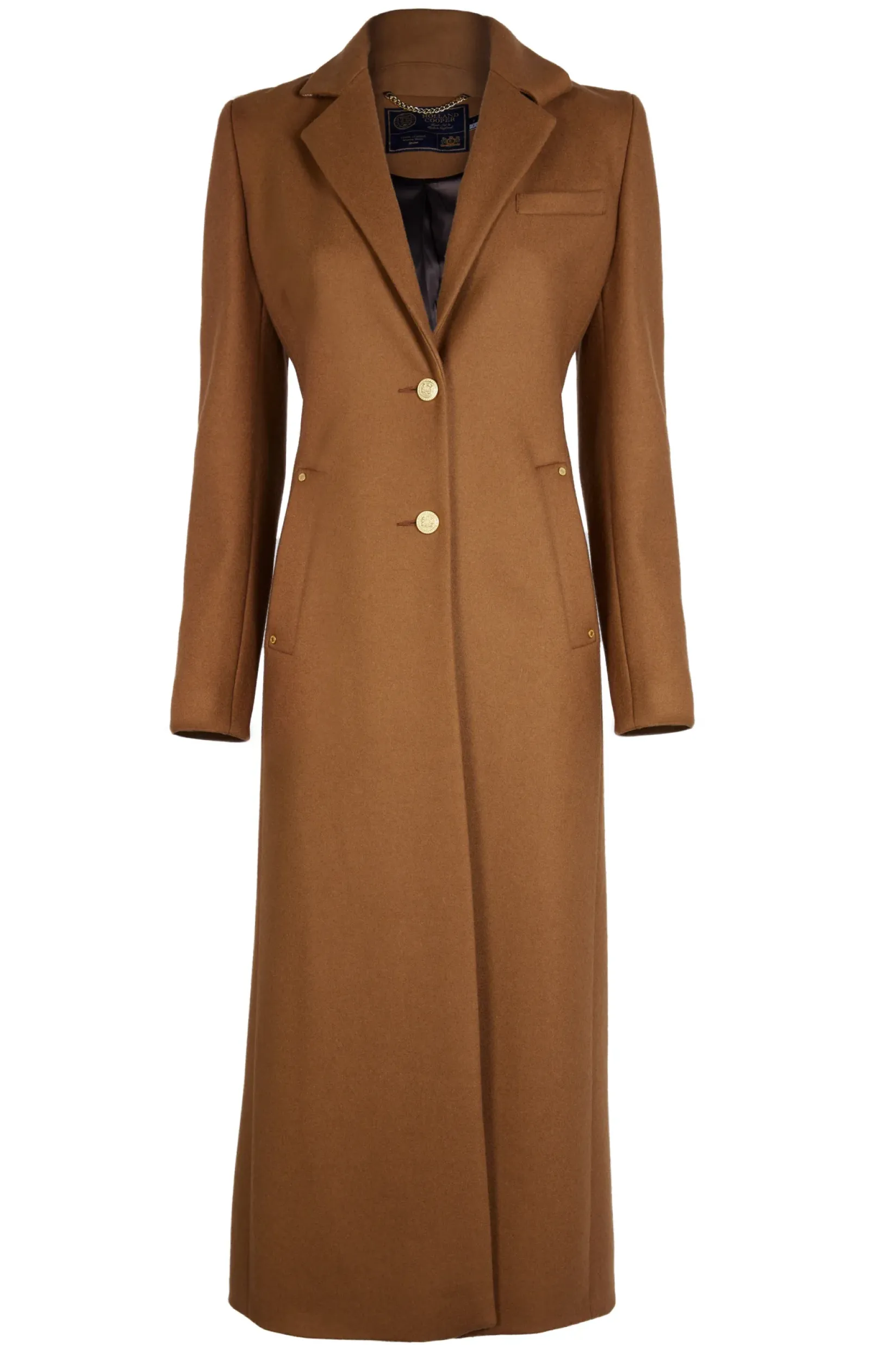 Holland Cooper Coats|In Stock Tailoring-Full Length Regency Coat Dark Camel