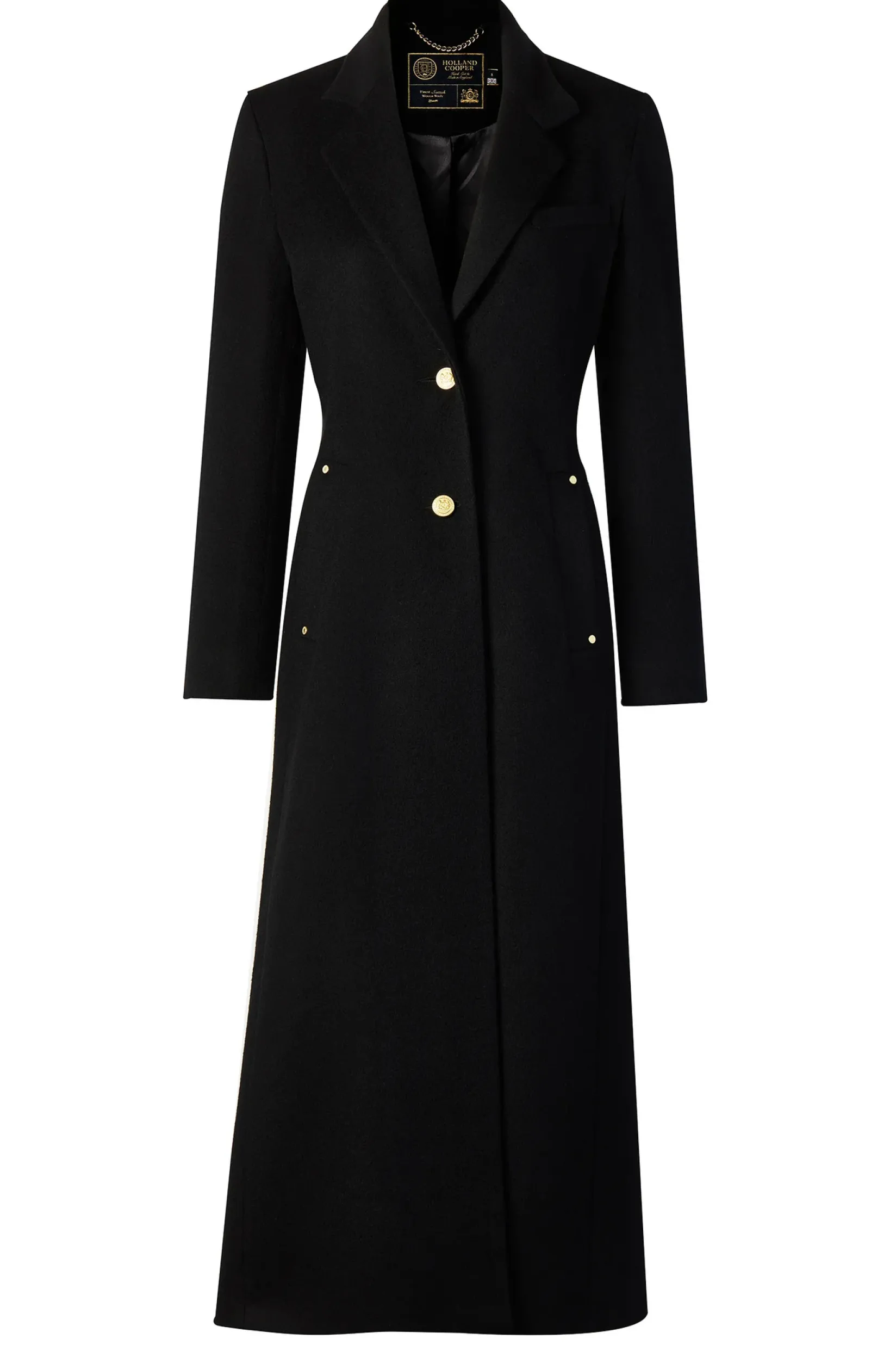 Holland Cooper Coats|Jade's Top Picks-Full Length Regency Coat Soft Black