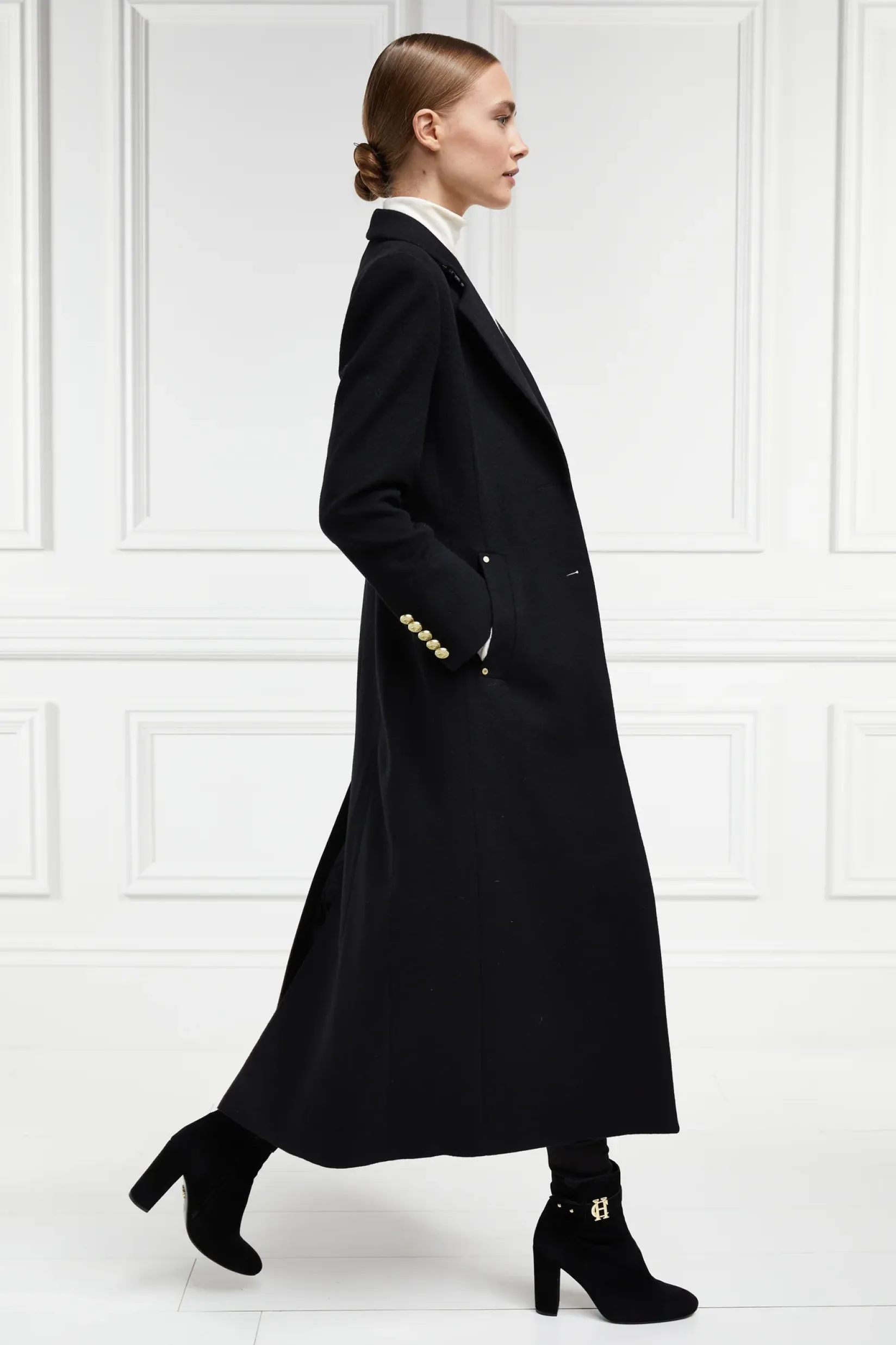 Holland Cooper Coats|Jade's Top Picks-Full Length Regency Coat Soft Black