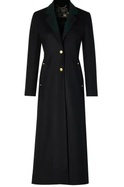 Holland Cooper Coats-Full Length Regency Coat Soft Navy Blackwatch