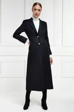 Holland Cooper Coats-Full Length Regency Coat Soft Navy Blackwatch
