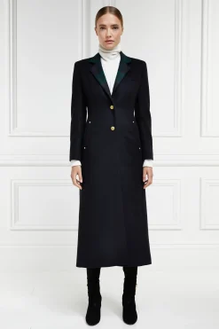 Holland Cooper Coats-Full Length Regency Coat Soft Navy Blackwatch