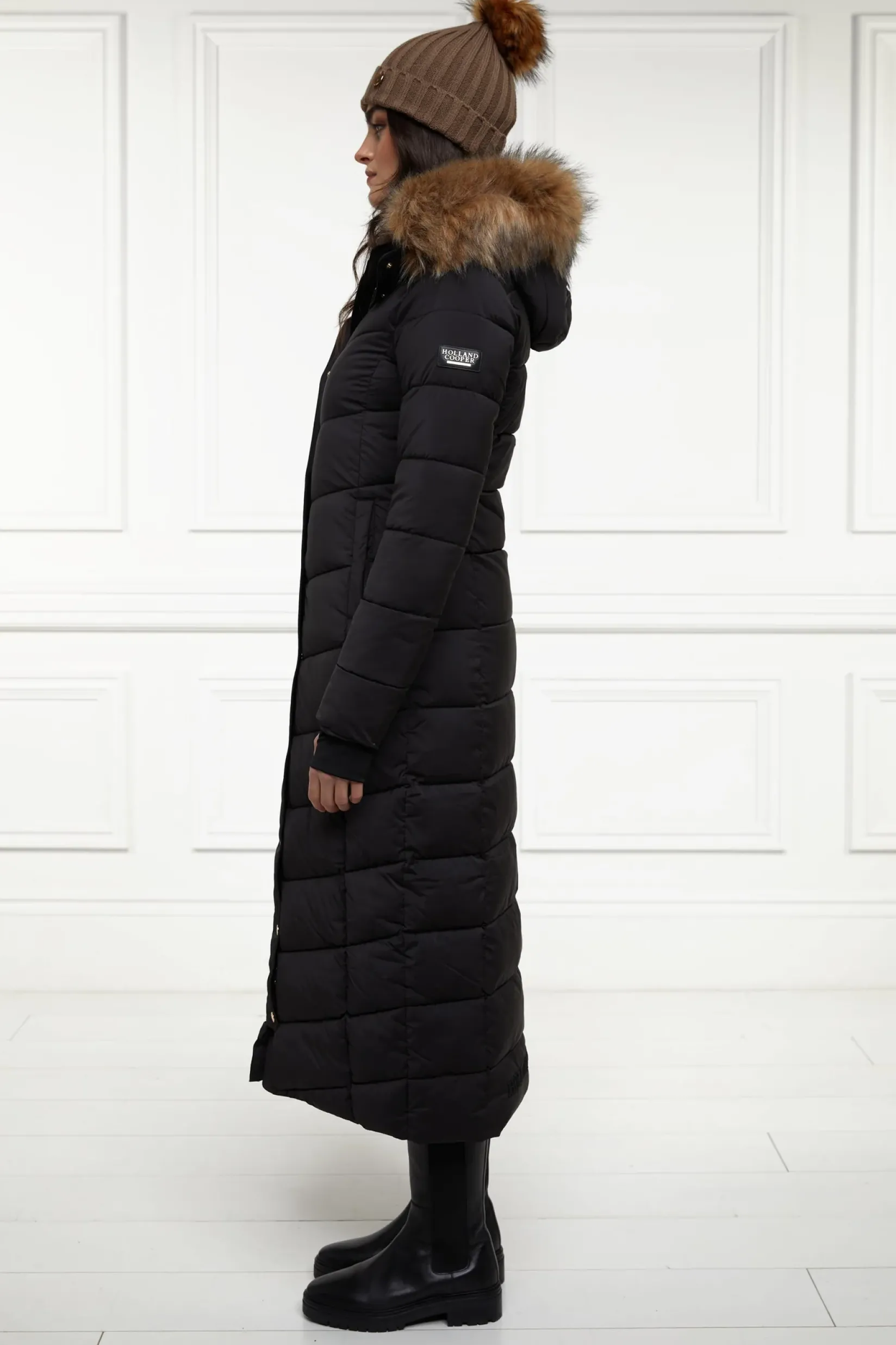 Holland Cooper Coats|The Cosy Collection-Glacier Full Length Puffer Black