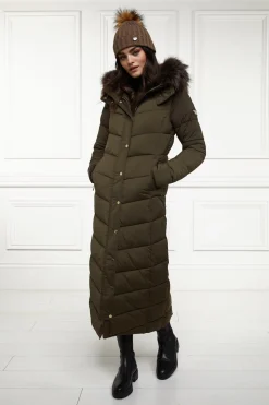 Holland Cooper Coats|The Cosy Collection-Glacier Full Length Puffer Khaki