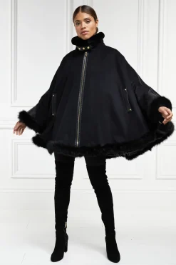 Holland Cooper Capes-Gold Label Chiltern Cape Soft Black